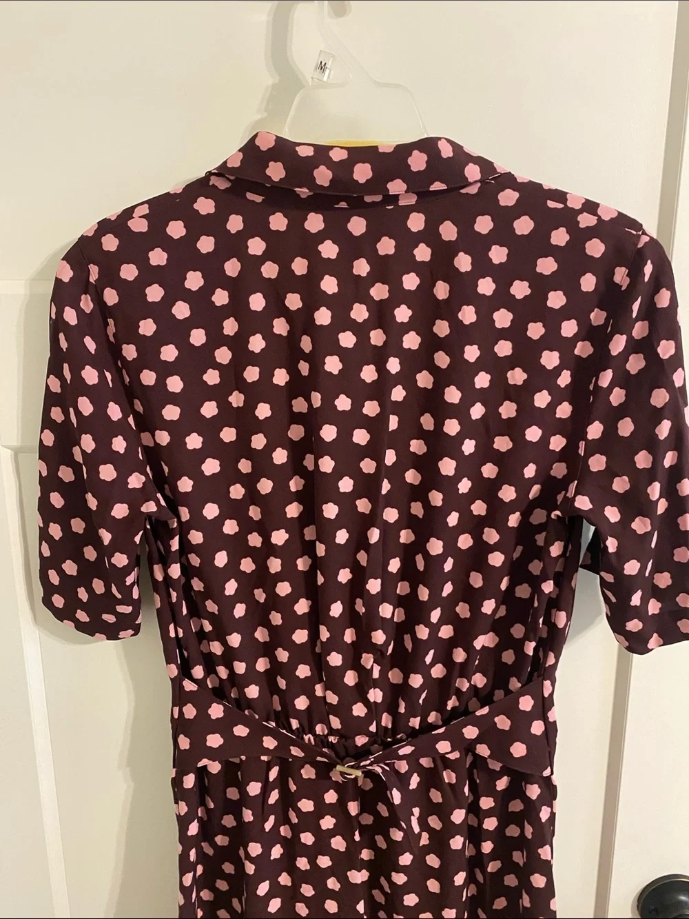 kate spade Brown Midi Dress with Pink Spot Print